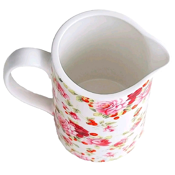🆕️Grace Pantry Fine Porcelain 32oz Open-Top Pitcher FLORAL - Picture 6 of 7